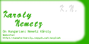 karoly nemetz business card